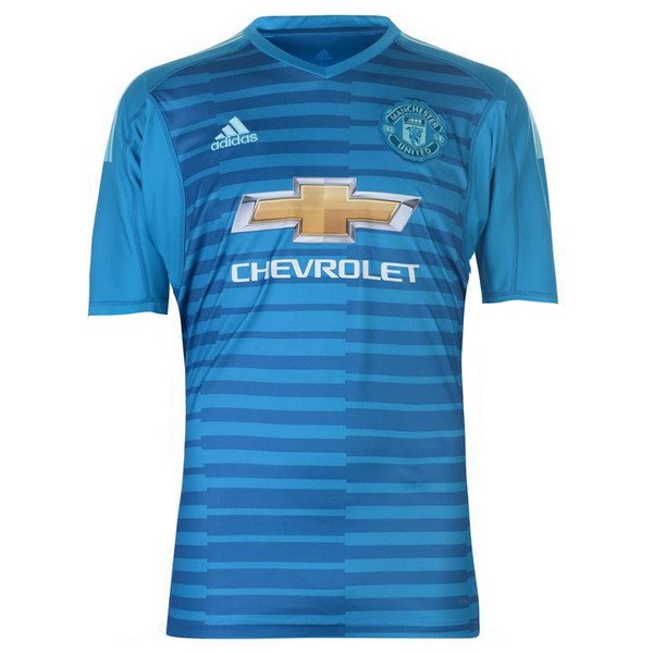 Trikot Torwart Manchester United 2018-19 Blau Fussballtrikots Günstig